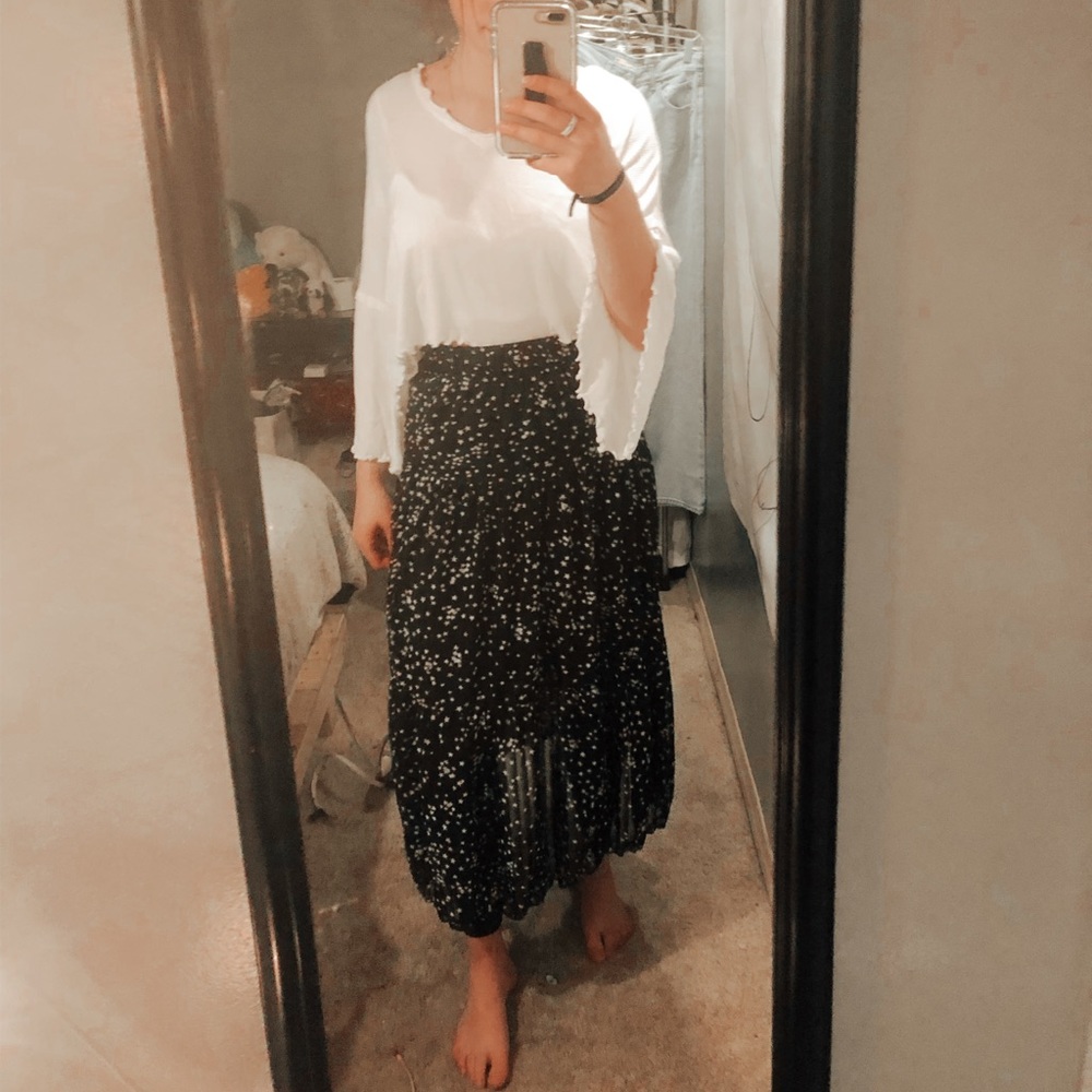 Black star Maxi skirt